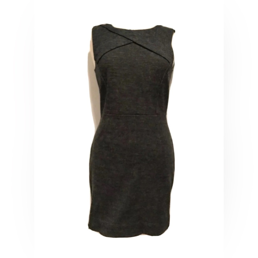 Gray Asymmetrical Wrap Midi Dress for Cocktail
